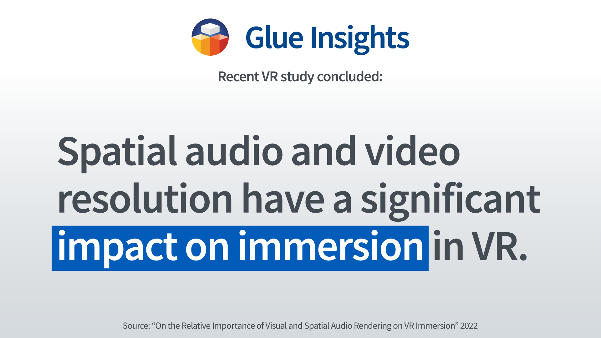 spatial audio and video resolution in VR